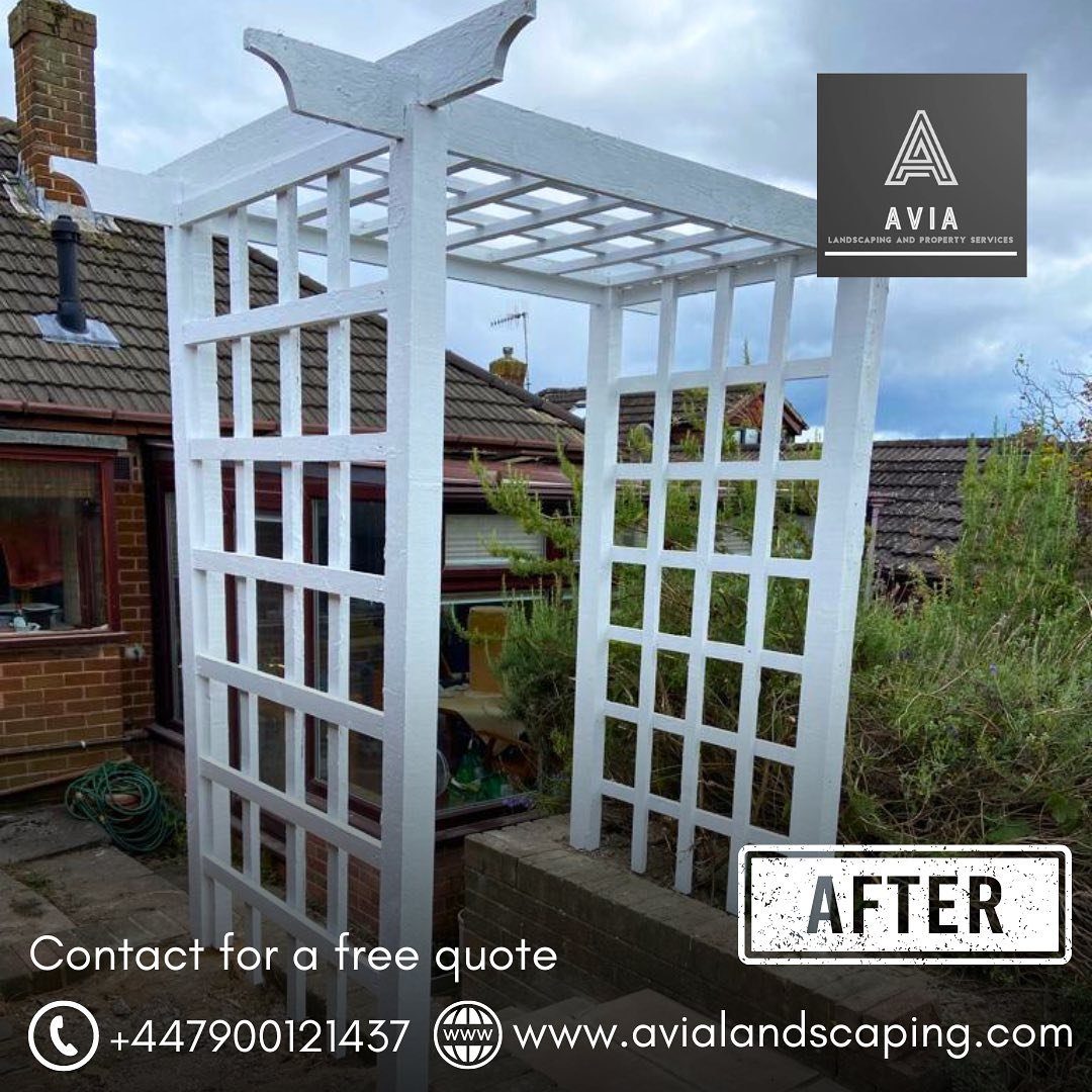 Garden pergola installation